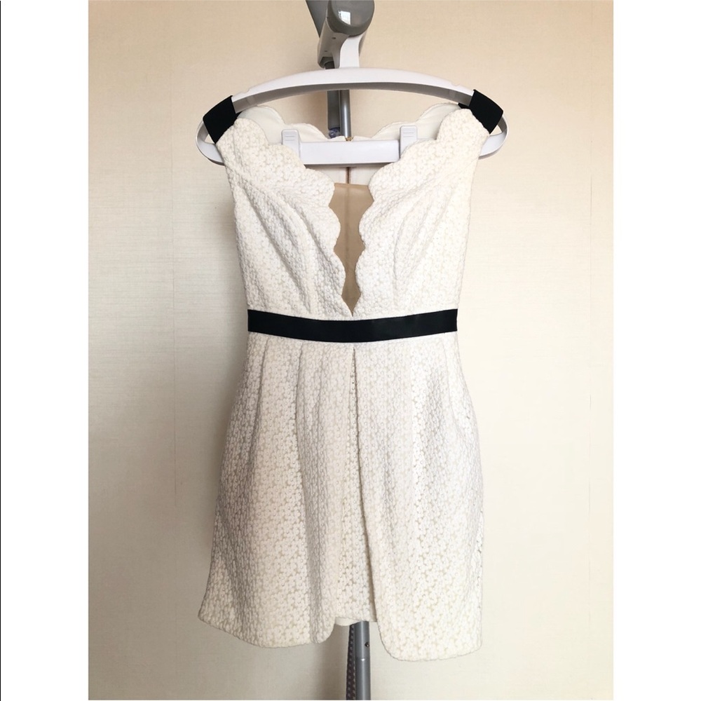 Three Floor White Dress